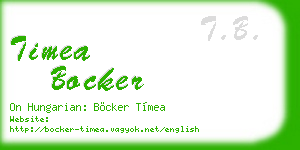 timea bocker business card